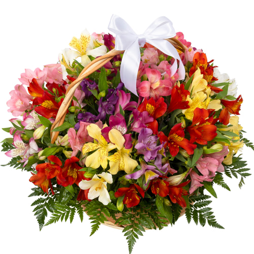 Кошик альстромерій "Акварель"