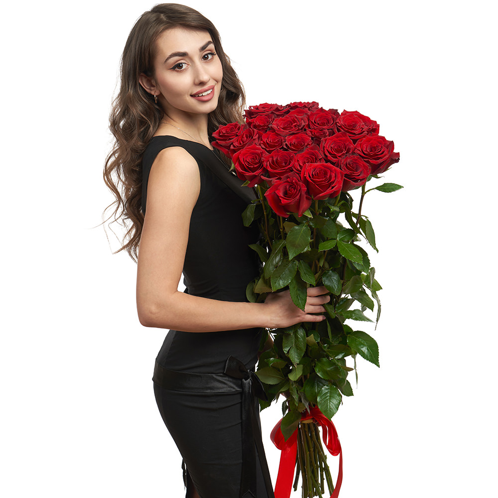 1 Meter Roses Order 25 Meter-Long Roses — an Impressive Bouquet with Delivery in Kyiv