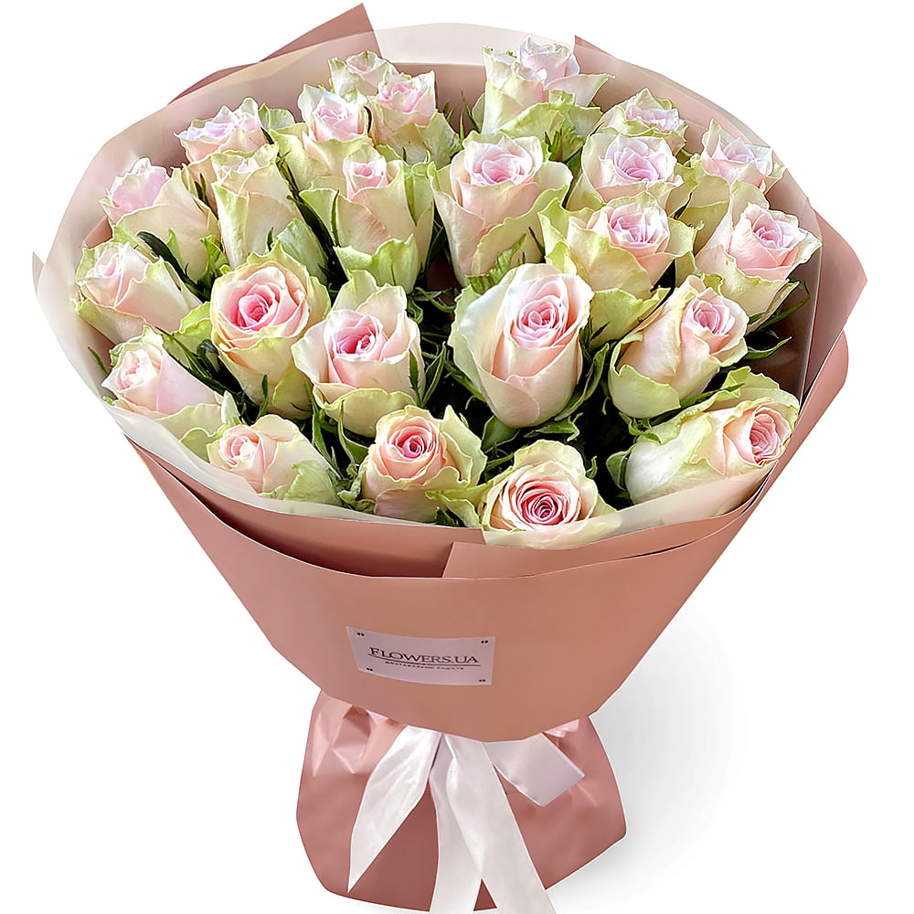 Atinan Roses Buy a bouquet of 25 Pink Athena roses (Kenya) — delivery Kyiv