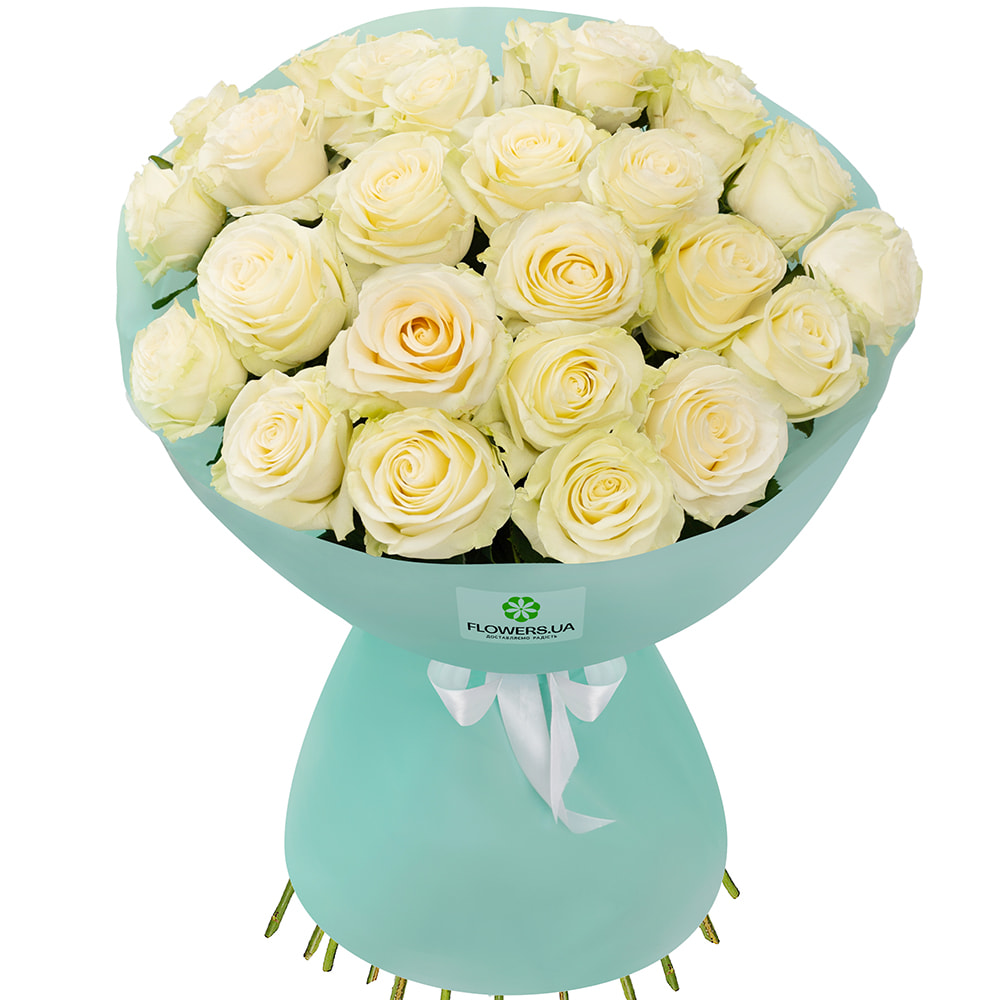 Buy a mono bouquet “25 Mondial roses” with delivery in Kyiv